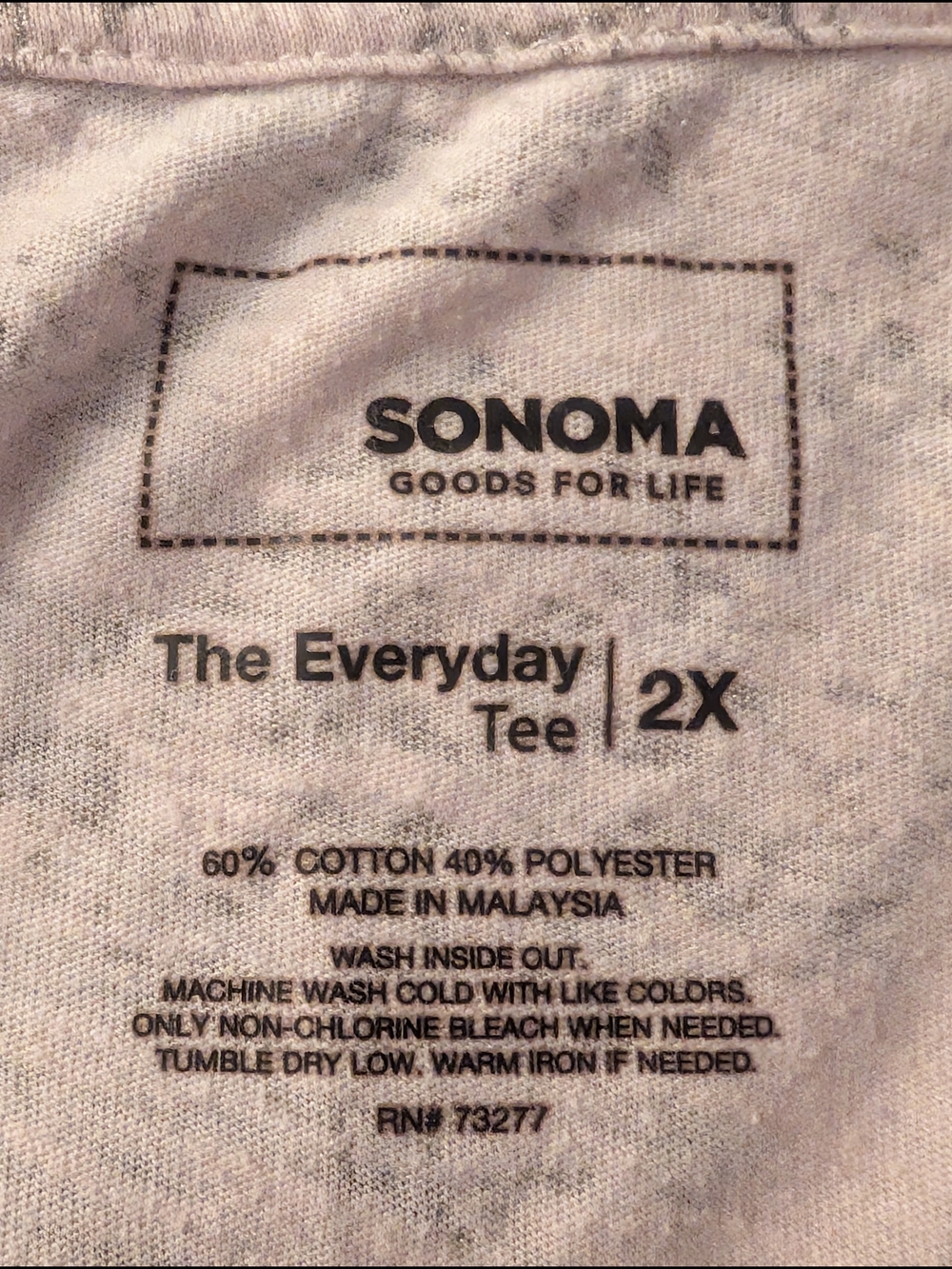 Sonoma Goods For Life Pink V-neck Tee with Silver medallion Print Size 2X - Picture 15 of 16
